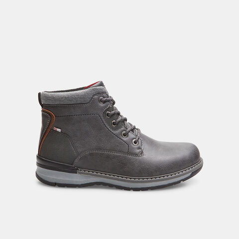 Botines de hombre efecto piel, Gris Botines de hombre efecto piel, Gris
